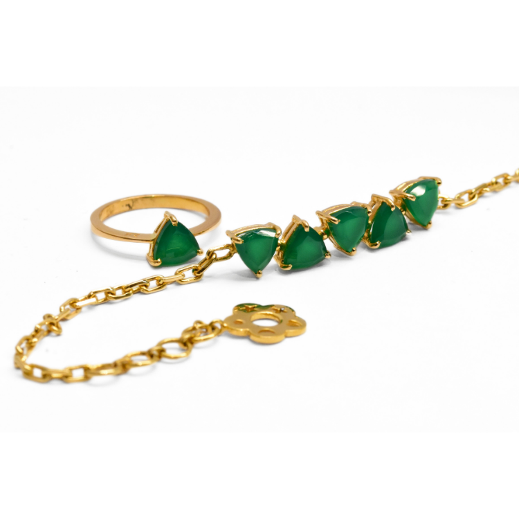 Picture of Green Onyx Bracelet and Ring